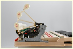 Hammers in a Kawai piano action Hammers in a Kawai piano action