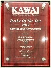 Kawai Delaler of the year award